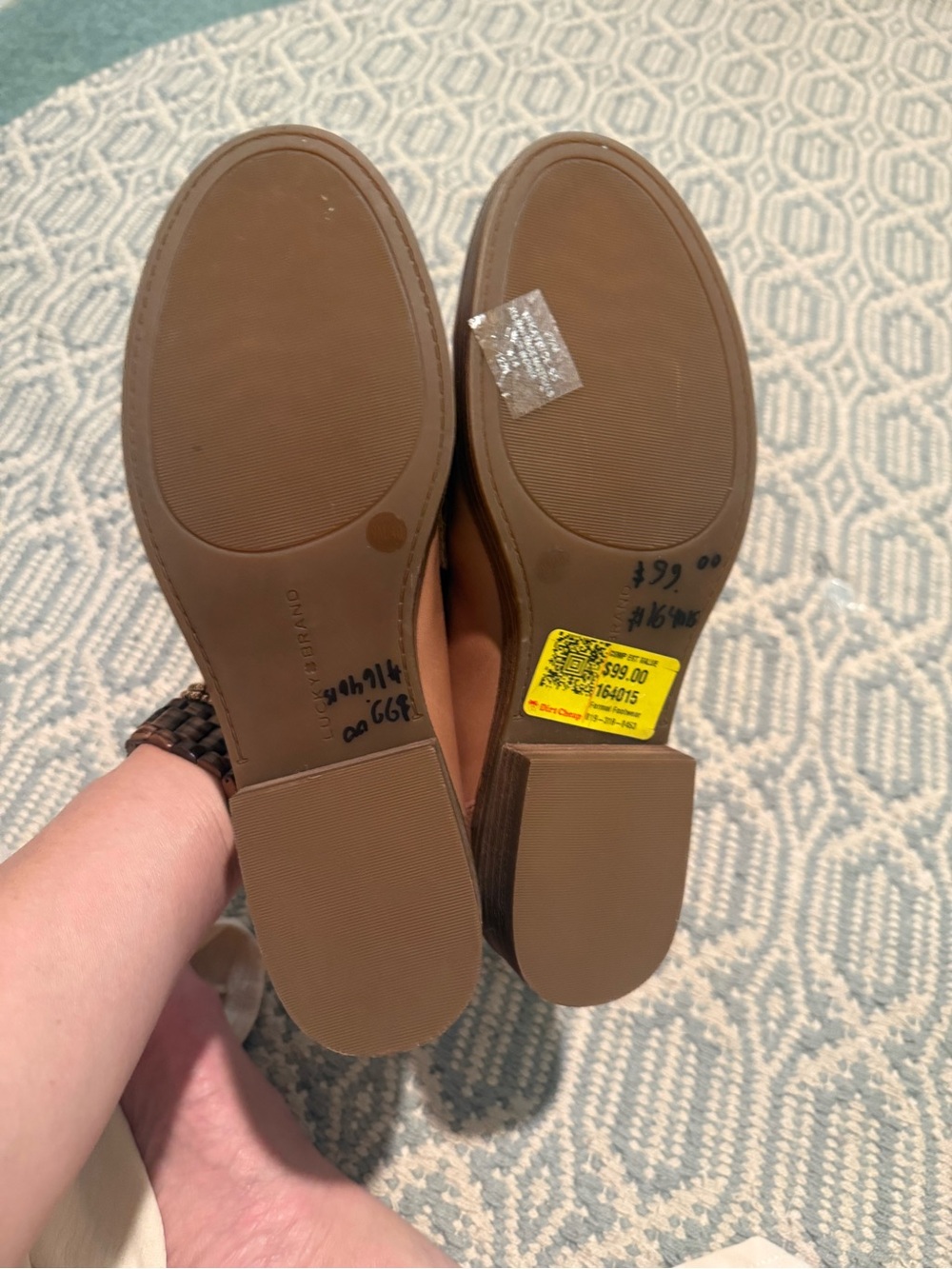 Lucky Brand Women's Tan Leather Penny Loafers - Picture 3 of 3